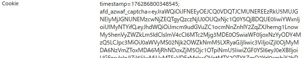 Azure WAFのCAPTCHAのCookie